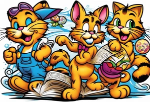 Garfield & friends tattoo idea