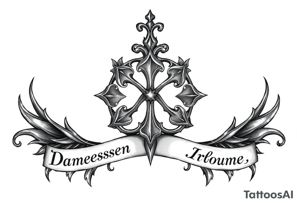Irish symbol with daughters names tattoo idea