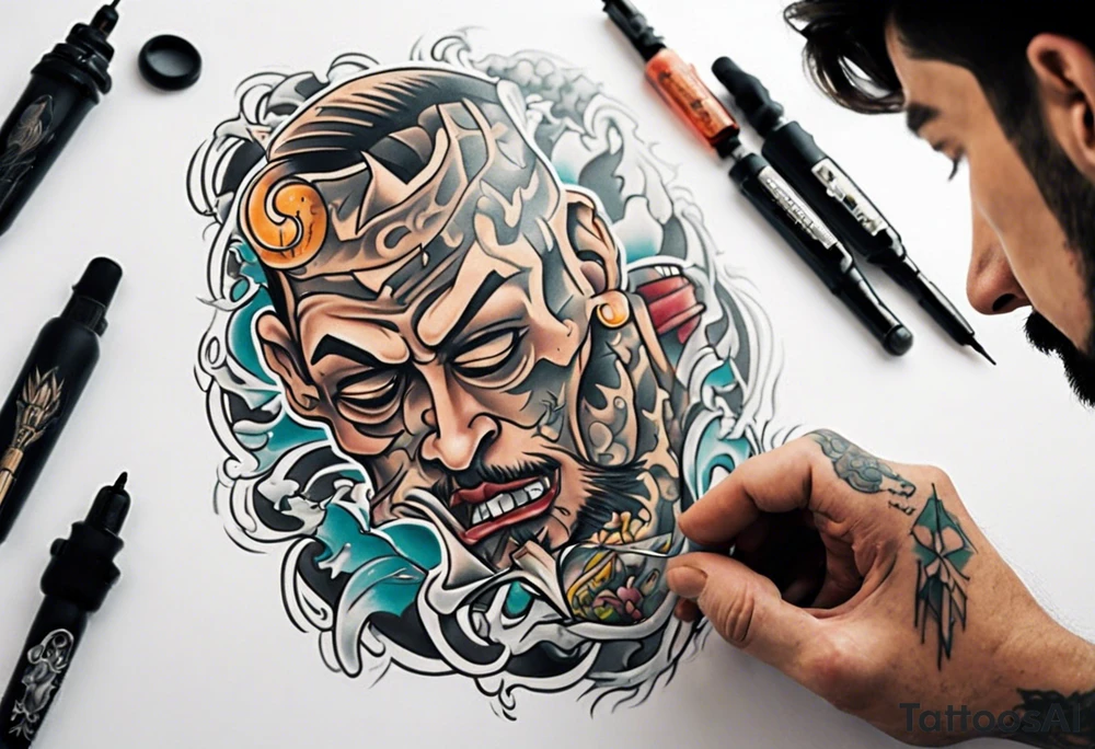 man getting a tattoo close up tattoo idea