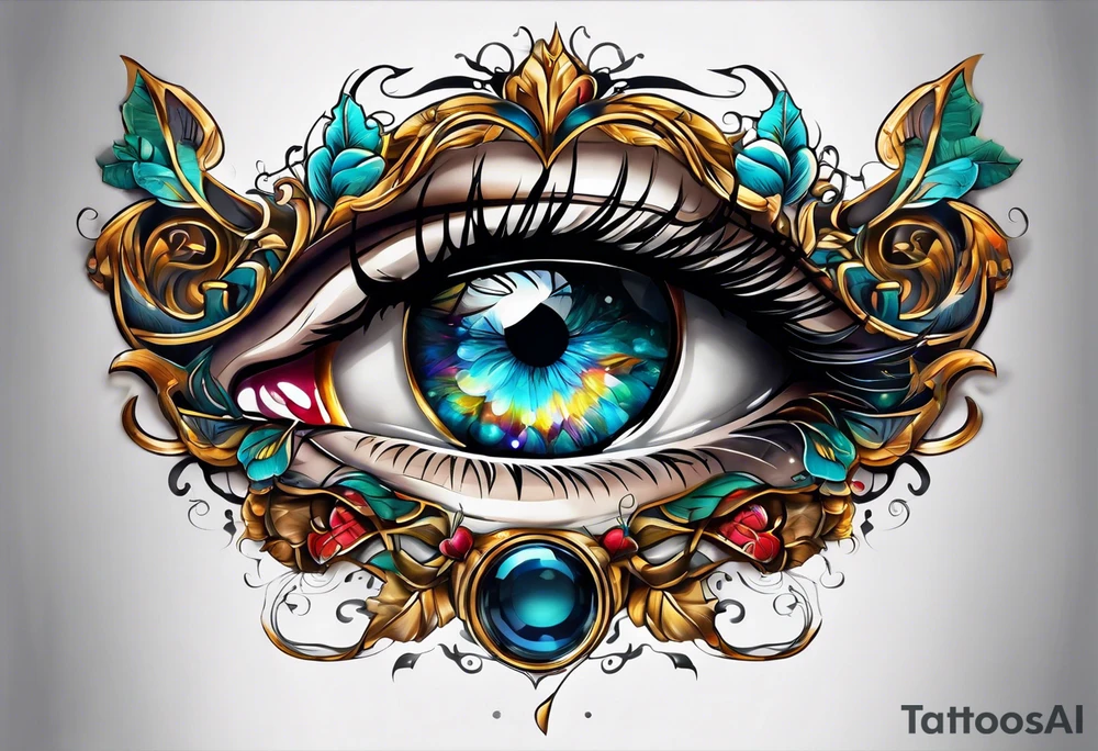 Infinity within an eye tattoo idea
