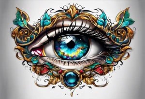 Infinity within an eye tattoo idea