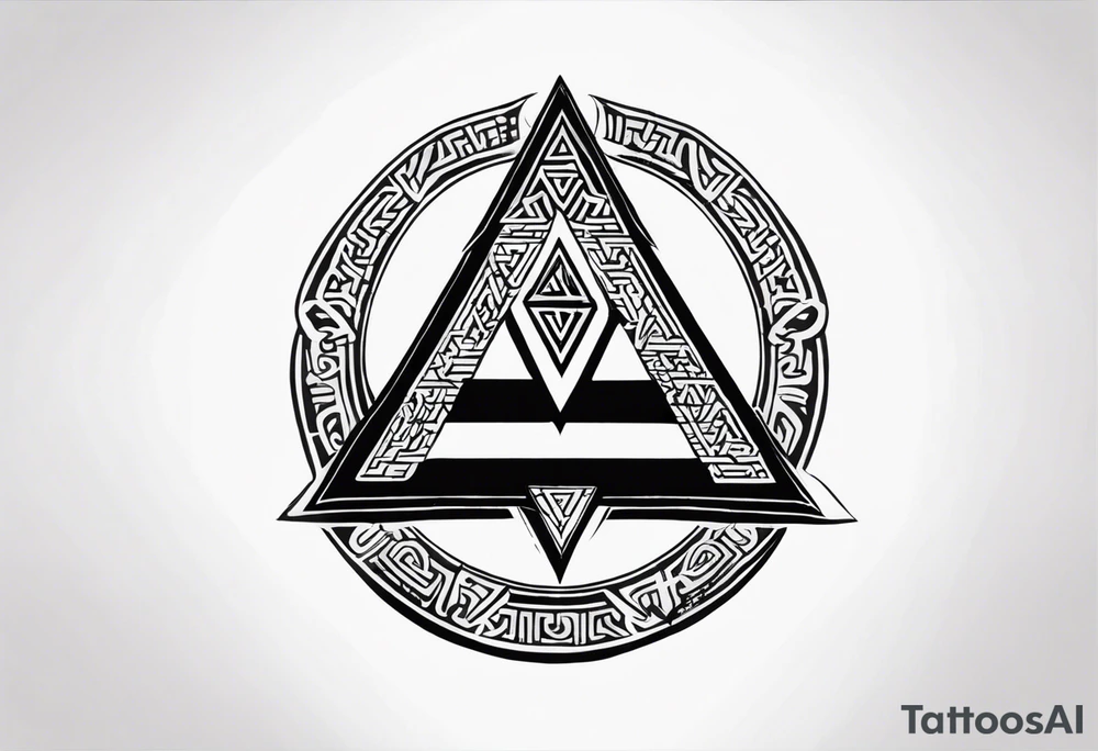Valhalla fire runes odin
Sword shield valknut tattoo idea