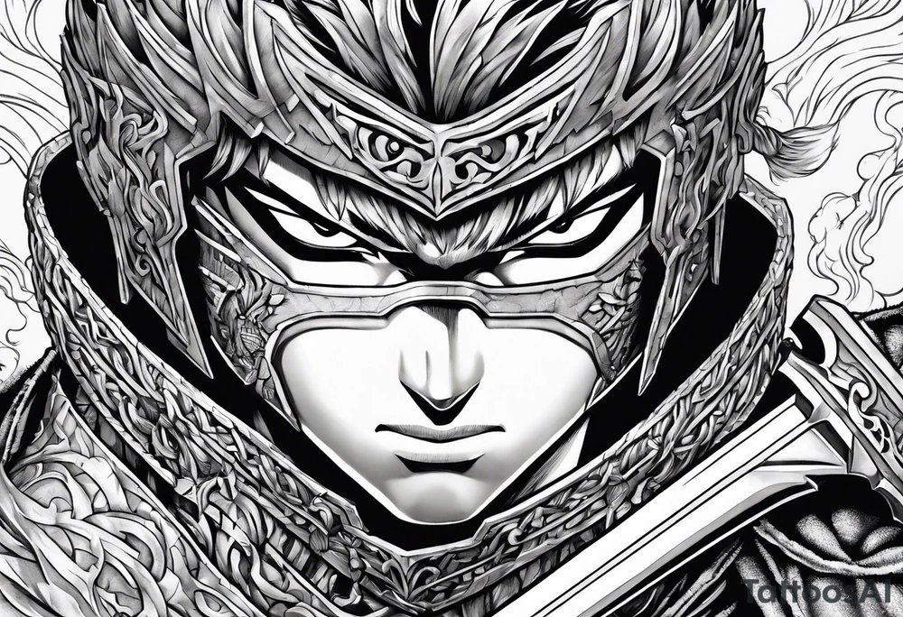 Guts from berserk manga themed tattoo idea