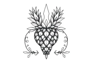 Crown pineapple vagina ,anus tattoo idea