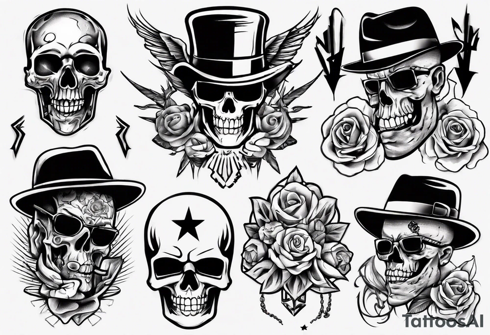gangster tattoo for back tattoo idea