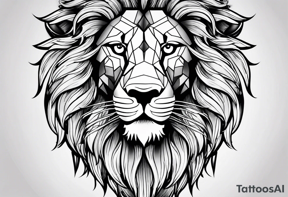 Lion head tattoo idea