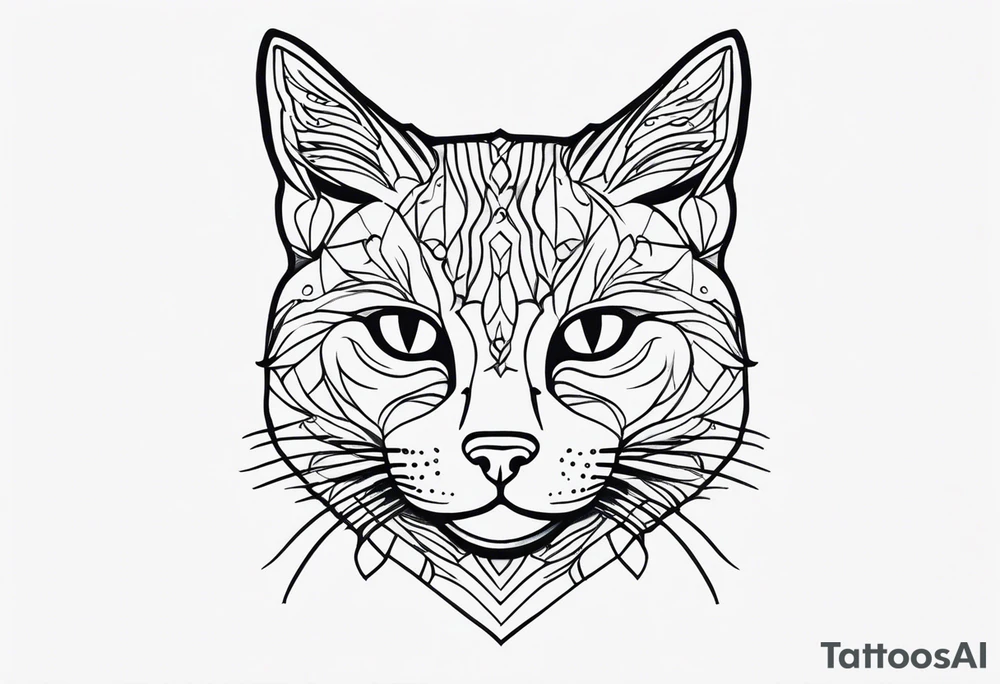 Stamp Tattoo Cat tattoo idea