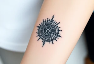 Bio-Mechanical internal computer, binary code, symbolism for 6 kids, 5 boys and youngest is a girl tattoo idea