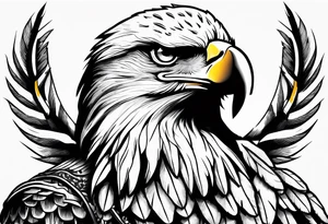 Eagle with war bonnet tattoo idea