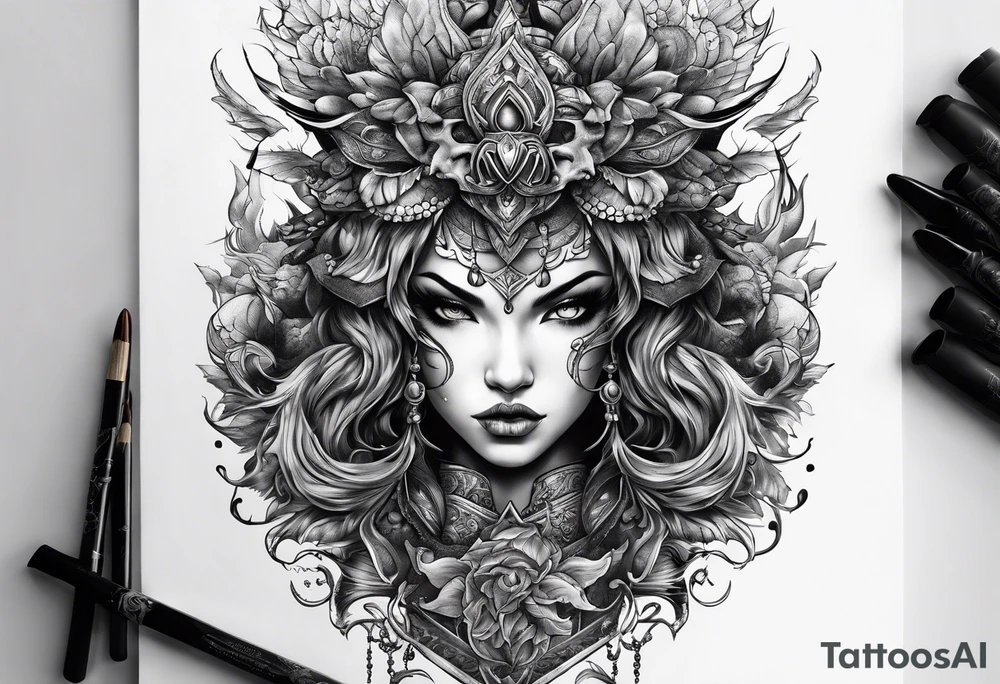 Fighting my own demons tattoo idea