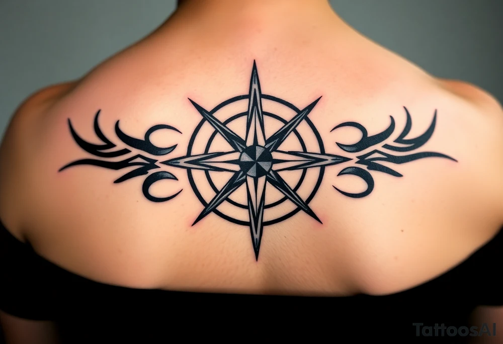 Compass rose tattoo idea