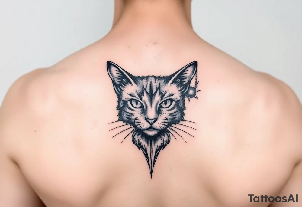 black cat tattoo idea