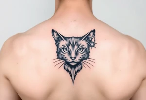 black cat tattoo idea