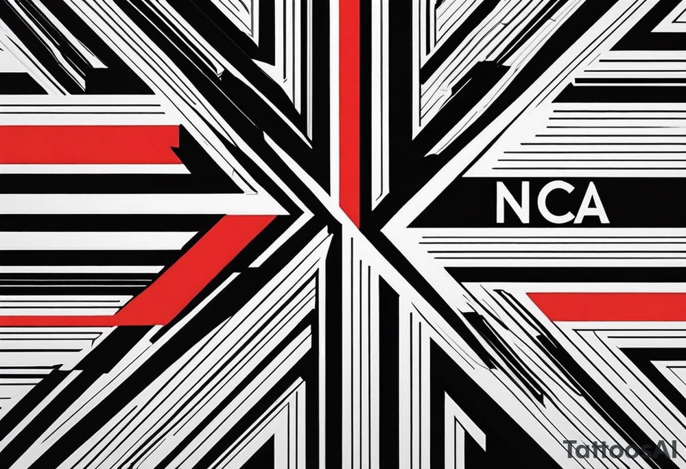 Initials NCA with roman numerals 9-15-16 tattoo idea
