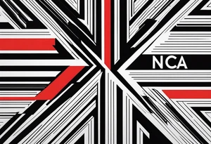 Initials NCA with roman numerals 9-15-16 tattoo idea