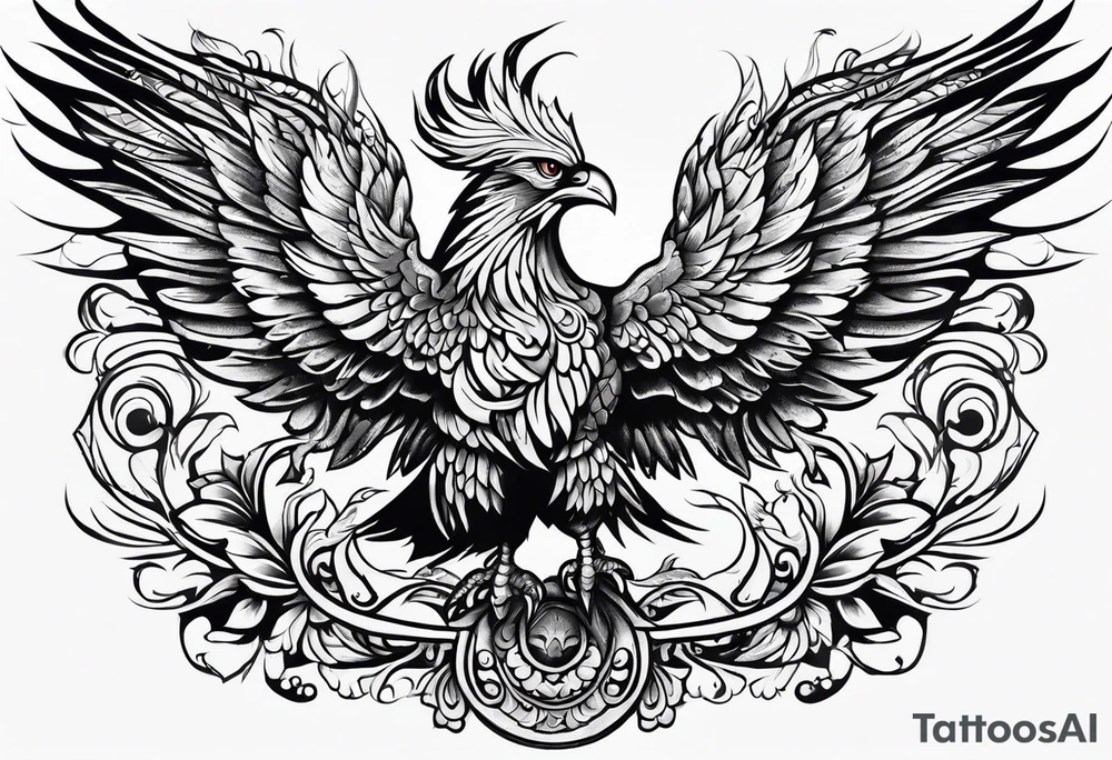 Phoenix mexican style tattoo idea