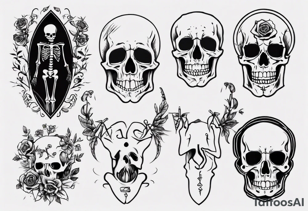 skeletons tattoo idea