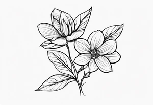 ramo de flor cerejera na canela tattoo idea