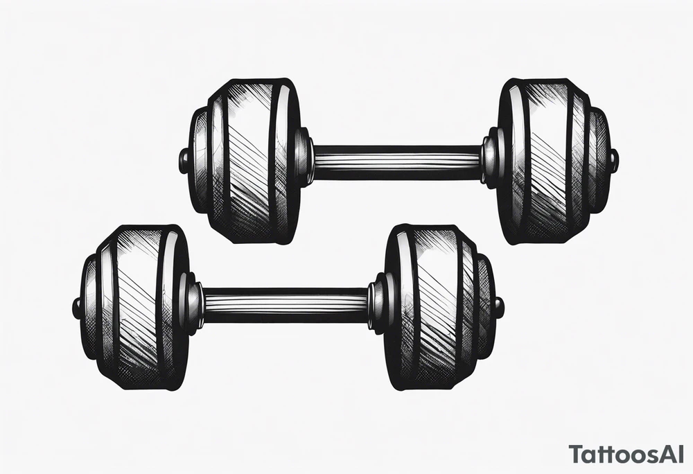 dumbbells tattoo idea