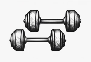 dumbbells tattoo idea