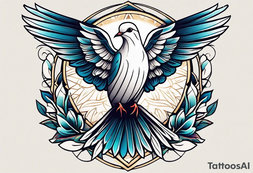 vintage dove traditional tattoo tattoo idea