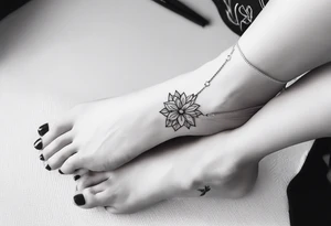 feminine ankle bracelet tattoo tattoo idea