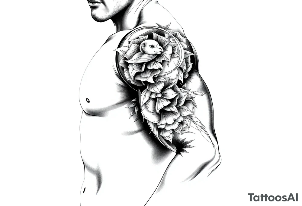 coffee and vinyl tattoo idea