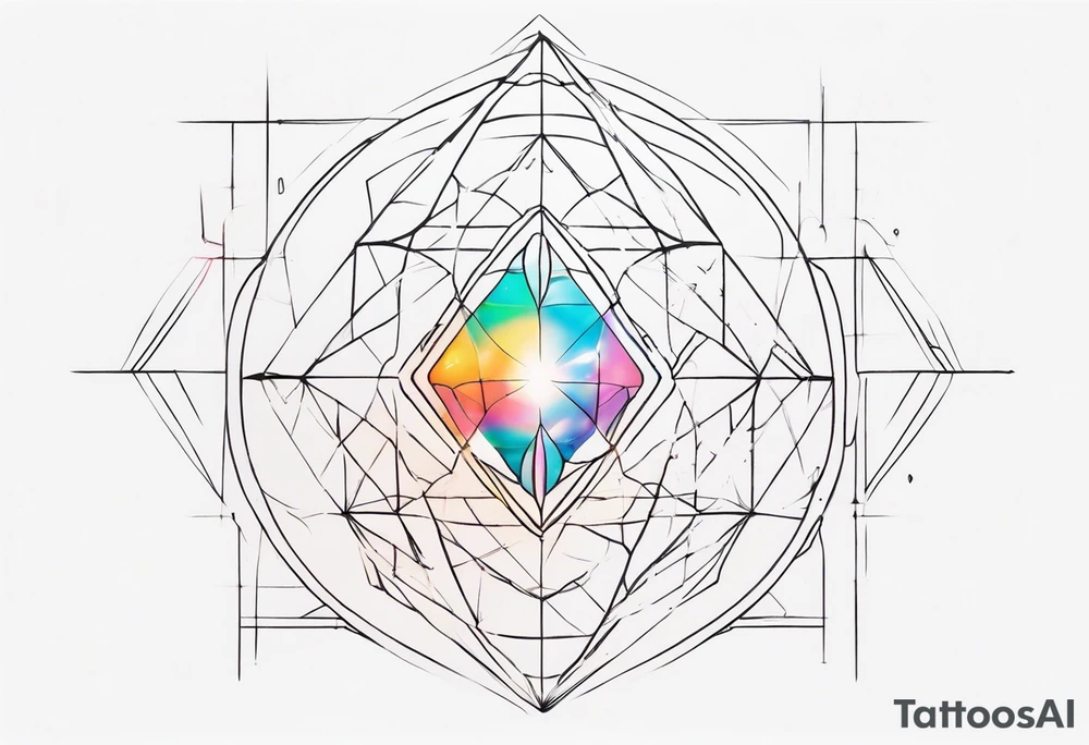 light diffraction phenomena tattoo idea