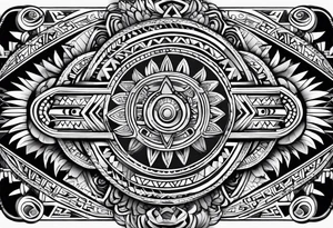 Simple Aztec tribal for left shoulder tattoo idea