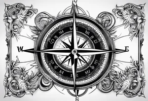 Compass saying guid me tattoo idea