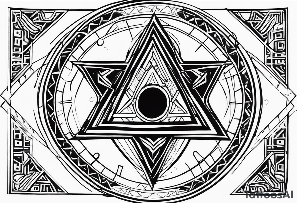 Ancient tetragrammaton to represent God's chosen one tattoo idea