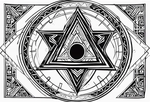 Ancient tetragrammaton to represent God's chosen one tattoo idea