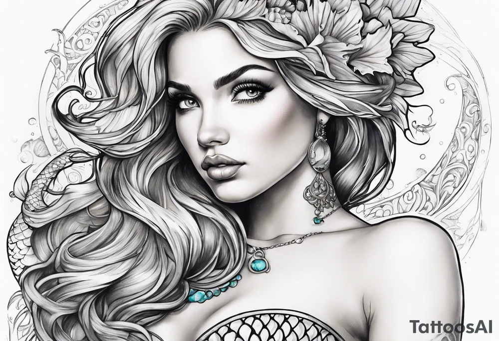 mermaid tattoo idea