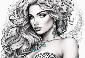 mermaid tattoo idea