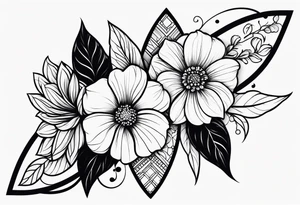flower sleeve tattoo idea