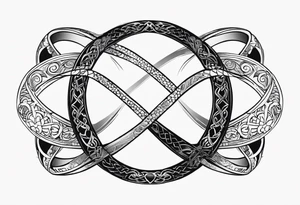 Infinity ring with stars tattoo idea