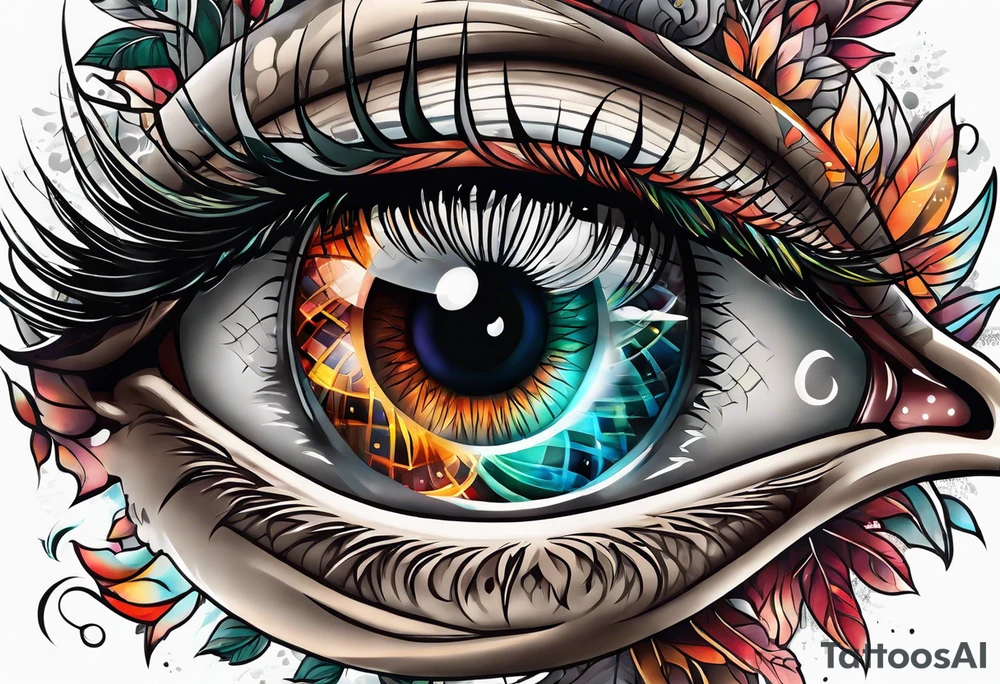 World eye tattoo idea