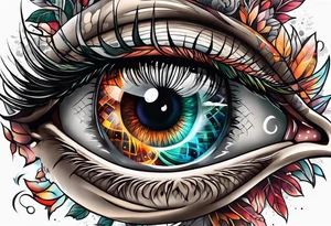 World eye tattoo idea