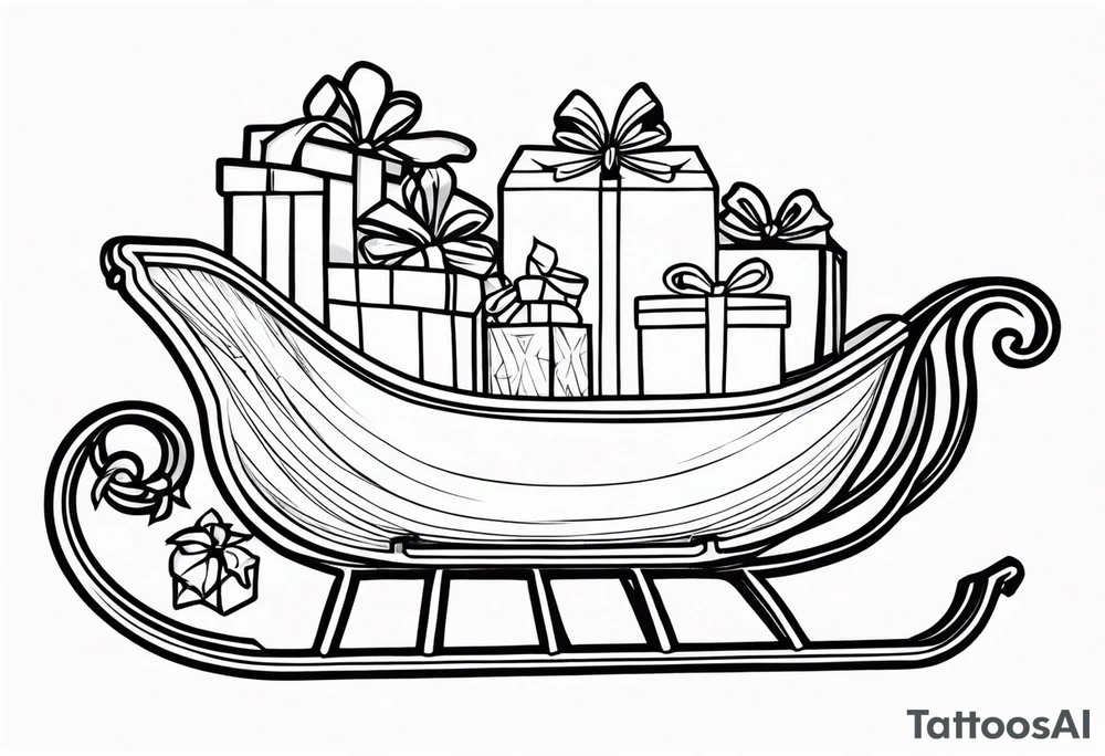 Sleigh Full of Gifts tattoo idea