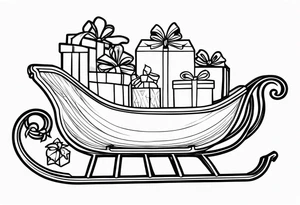 Sleigh Full of Gifts tattoo idea
