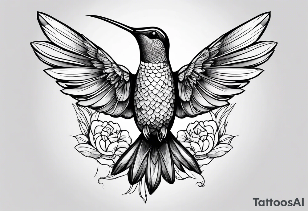 hummingbird tattoo idea