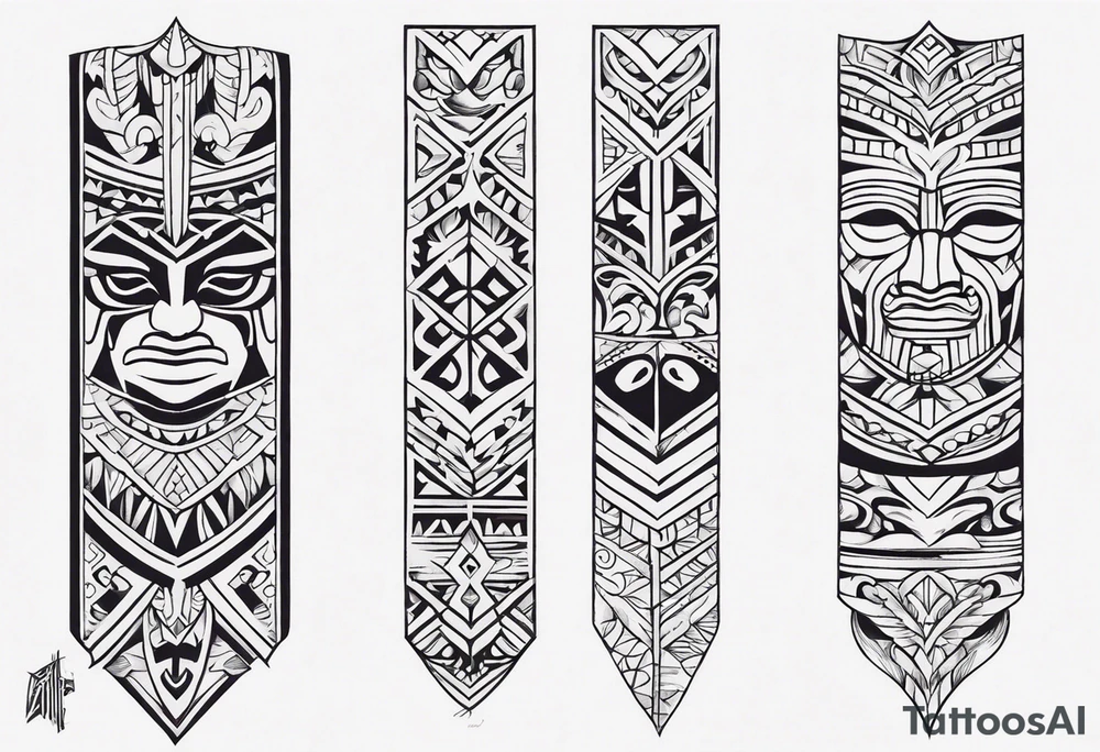 Polynesian neck to chin tattoo tattoo idea