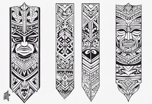 Polynesian neck to chin tattoo tattoo idea