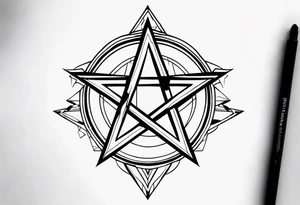 Pentagram tattoo idea