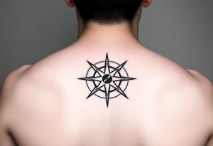 Double layered Compass rose tattoo idea