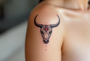 Like a ruby heart beating steadily, the red star constellation Aldebaran gives Taurus its fiery soul. tattoo idea