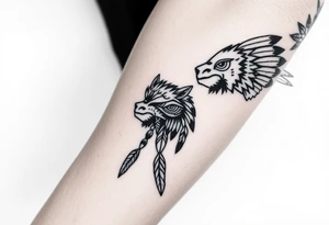 Native American totem animals tattoo idea