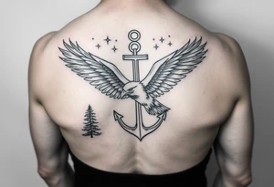Father time/Keeper of the stars, Trees, anchor,
Canadian Air force eagle tattoo idea