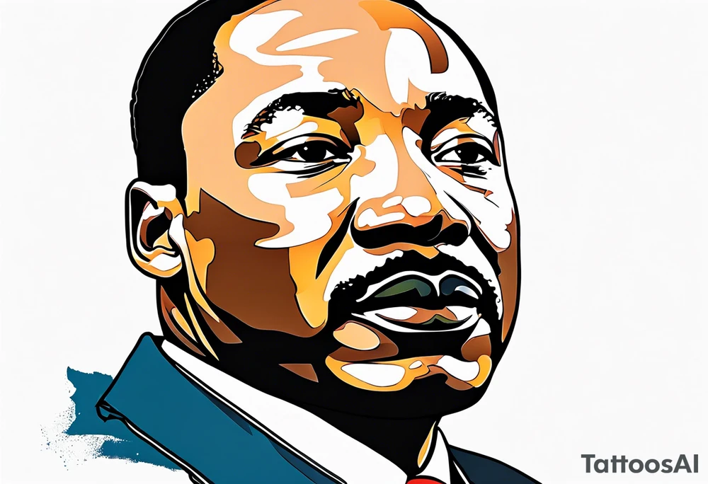 Martin Luther king drawing tattoo idea