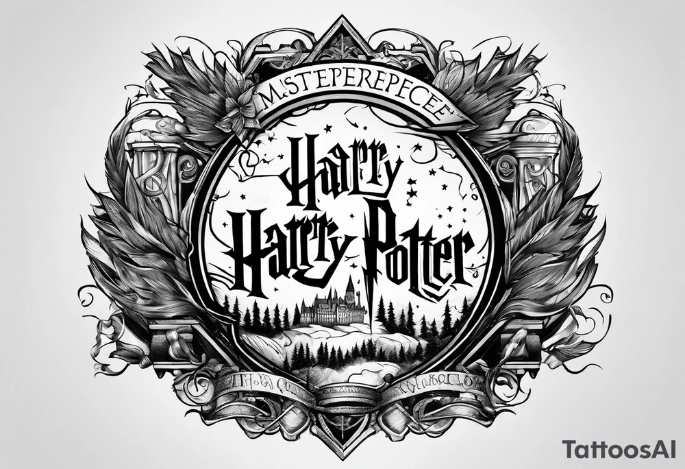Harry Potter and NCJB letters tattoo idea